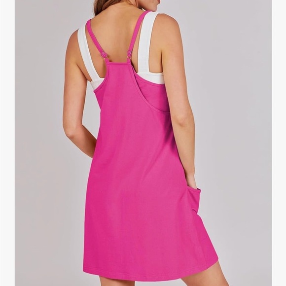 Anrabess Amazon Hot Pink Athletic Tank Dress NEW with tags - Picture 3 of 12